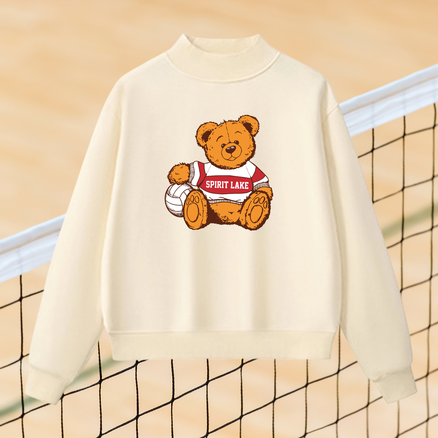 Teddy Bear Mock Neck Sweatshirt VB