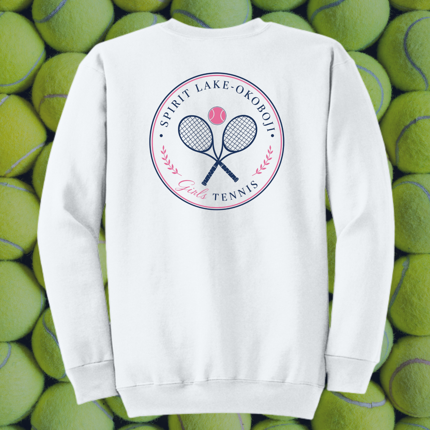 White Tennis Crewneck Sweatshirt