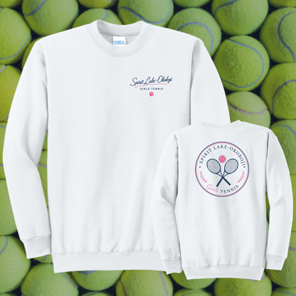 White Tennis Crewneck Sweatshirt
