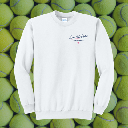 White Tennis Crewneck Sweatshirt