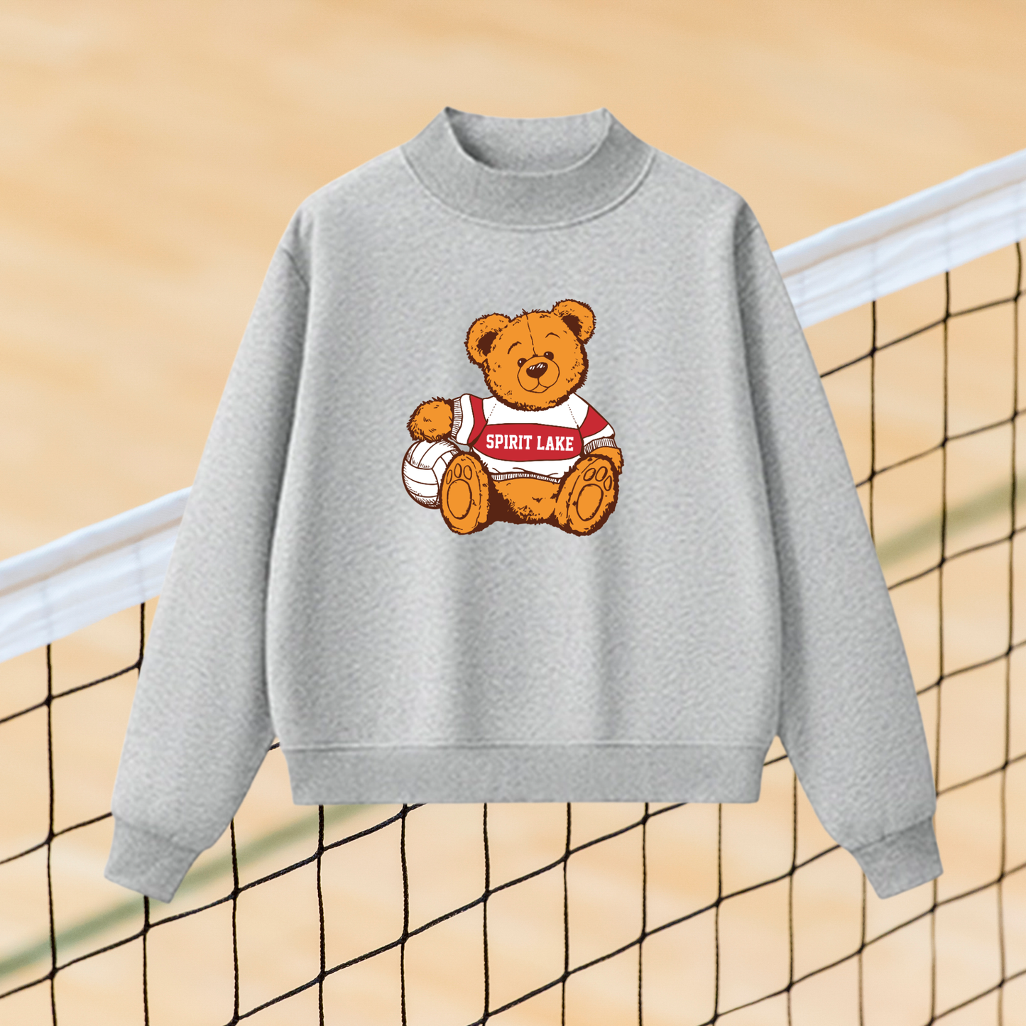 Teddy Bear Mock Neck Sweatshirt VB